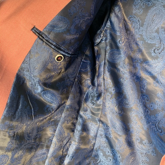 Salmon Blazer with Navy Detail 36R - Picture 4 of 5